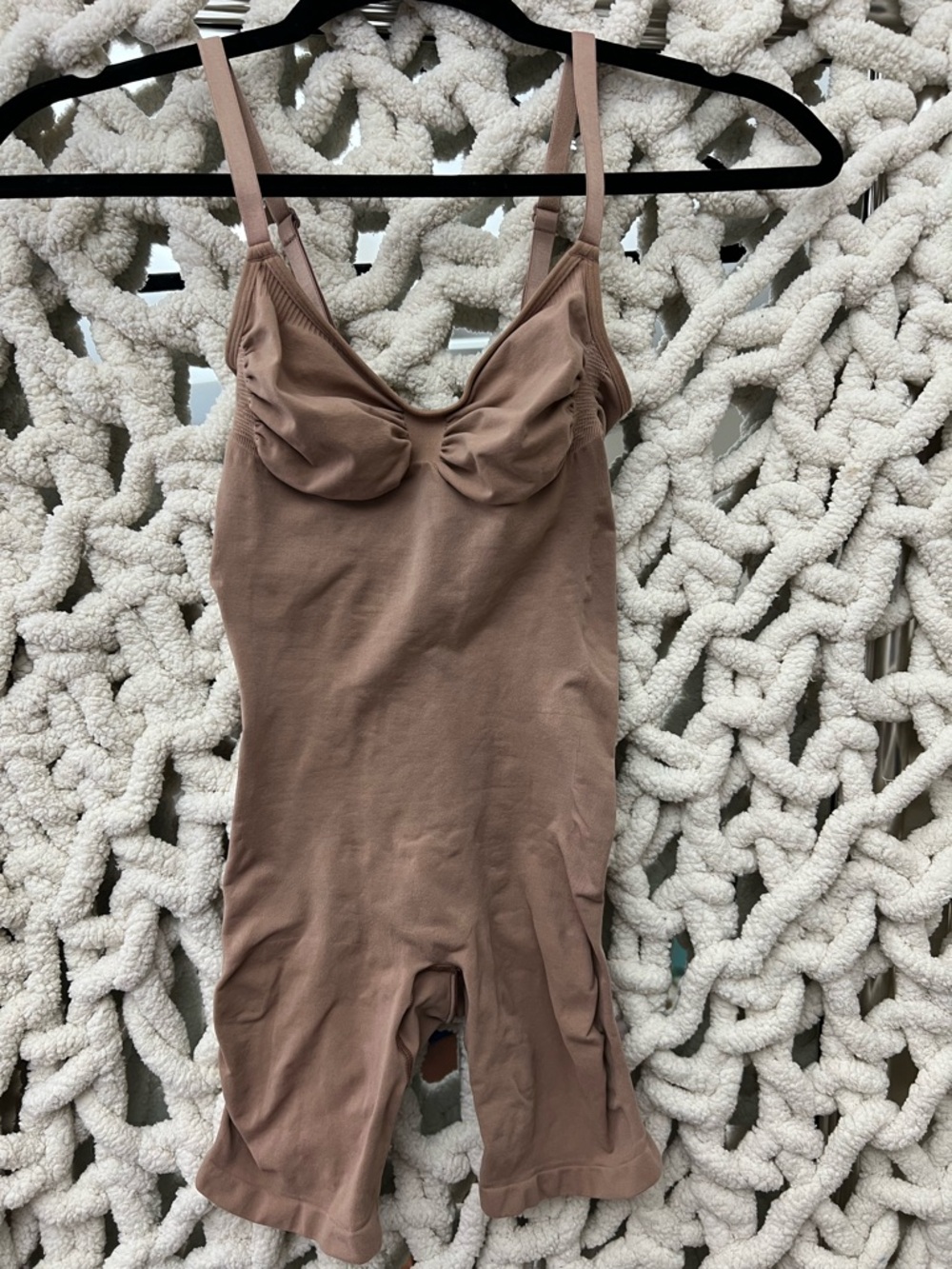 SKIMS Taupe Sculpting Bodysuit with Adjustable Straps